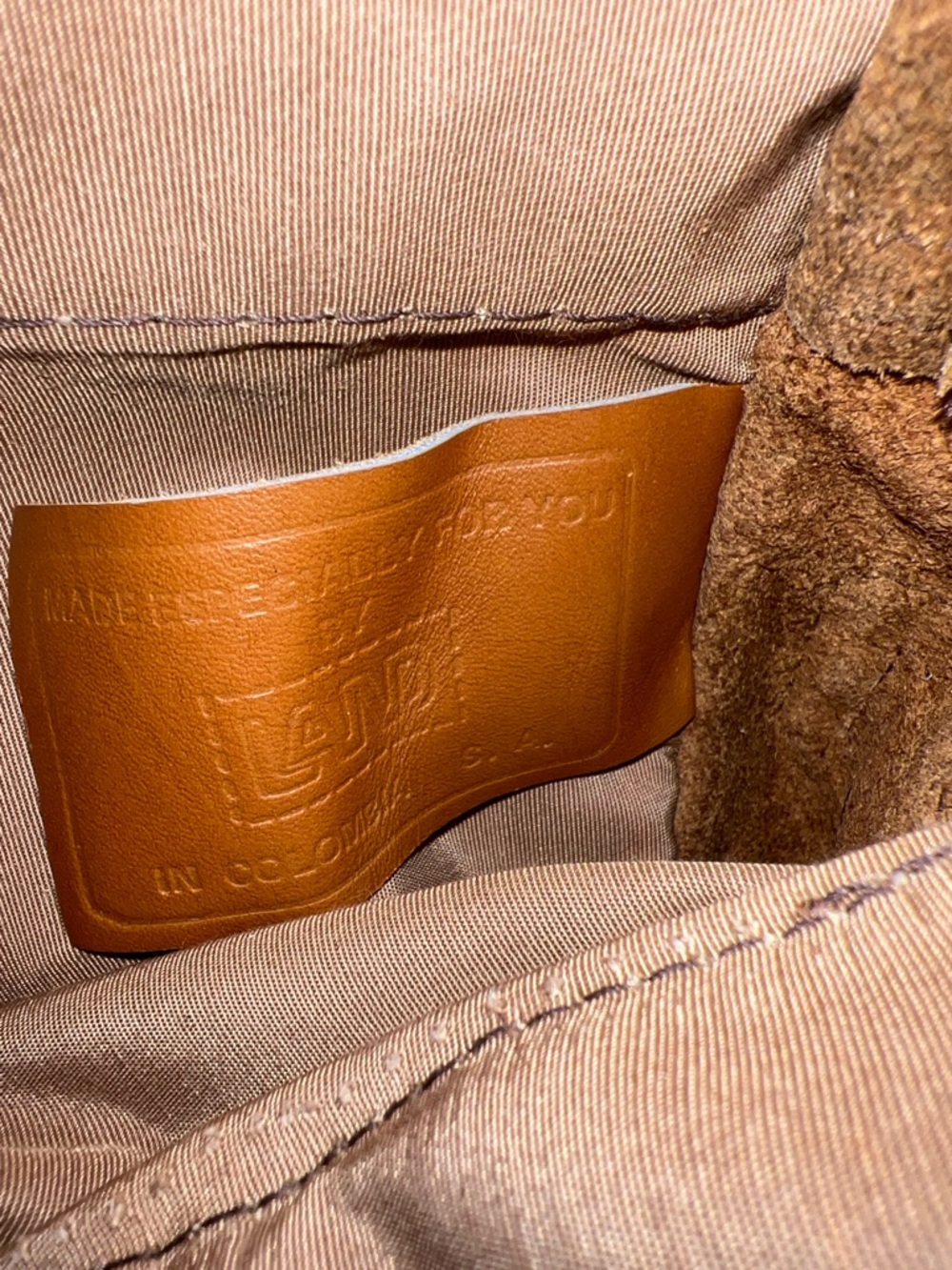 Vintage Land Brown Leather Crossbody Shoulder Bag Multi Pocket Travel Organizer - Picture 7 of 12